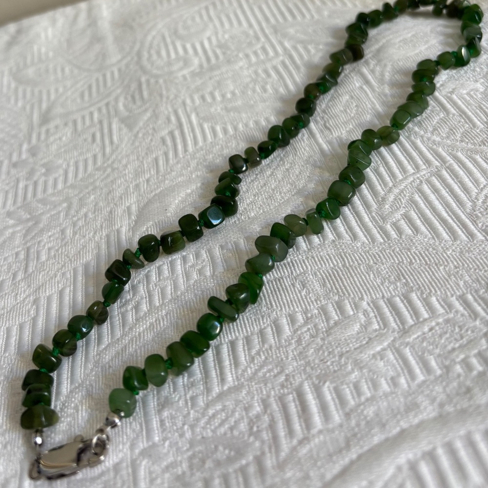 Jade Nugget 18" Necklace with Clasp